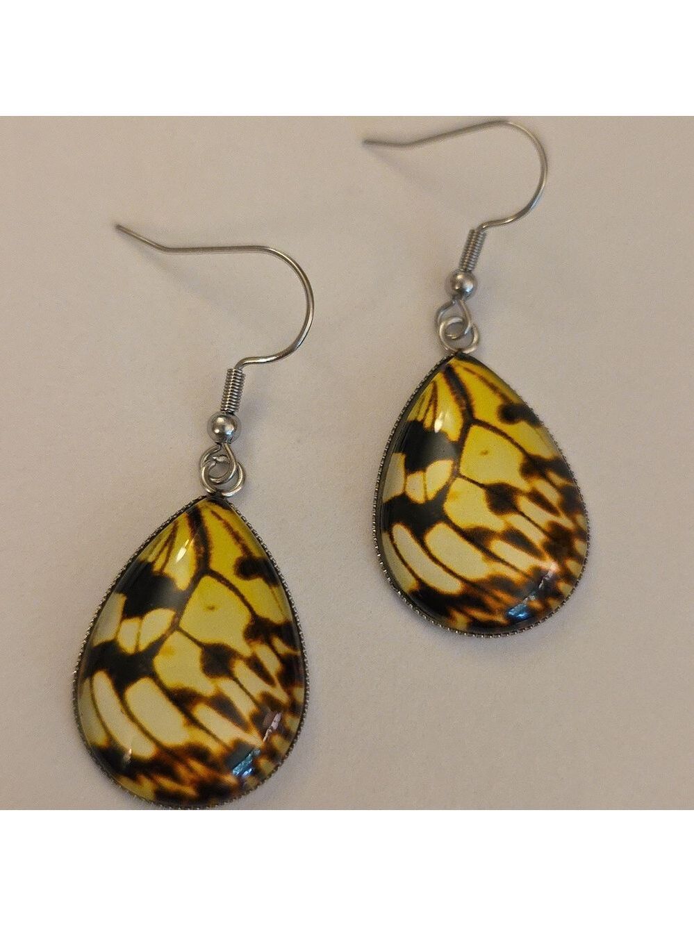 Monarch Butterfly Teardrop multicolor Acrylic Earrings